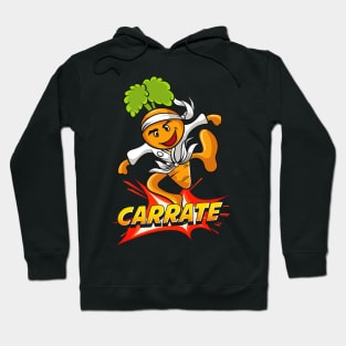 Cute & Funny Carrate Karate Training Carrot Pun Hoodie